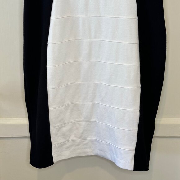 Express Black and White Color Block Body Con Mini Dress - Size 4 - Picture 3 of 10